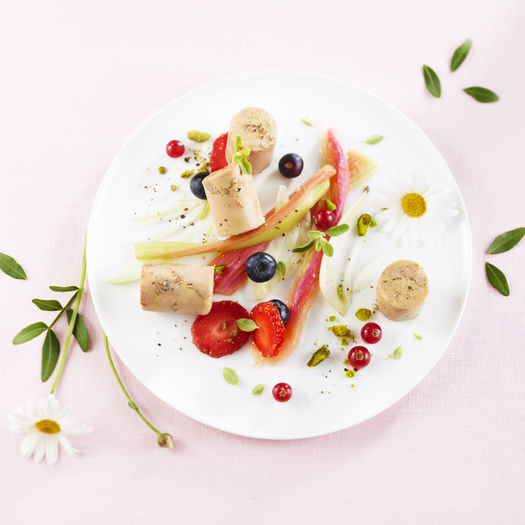Assiette printanière de foie gras Delpeyrat