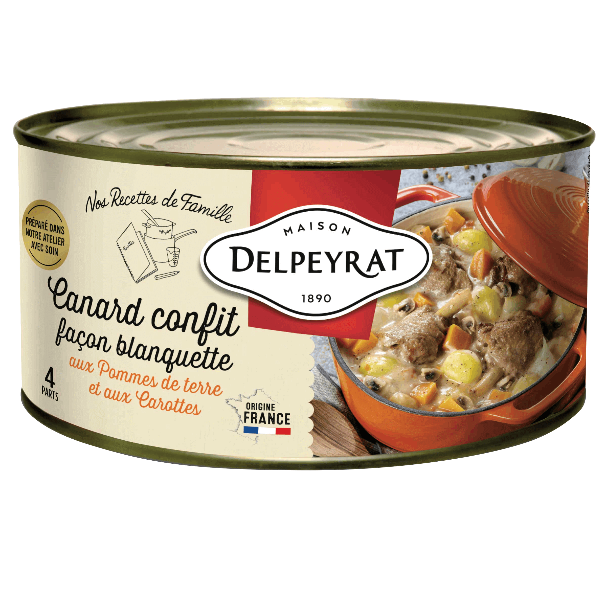 Canard confit façon blanquette